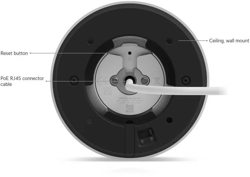 „UBIQUITI G6 TURRET“ – visoms oro sąlygoms atspari, nuo klastojimo apsaugota 4K POE kamera su 1/1,8 colio 8 MP vaizdo jutikliu, daugiafunkciu dirbtinio intelekto varikliu ir 3 ašių rankiniu reguliavimu, kad būtų galima lengvai įdiegti.