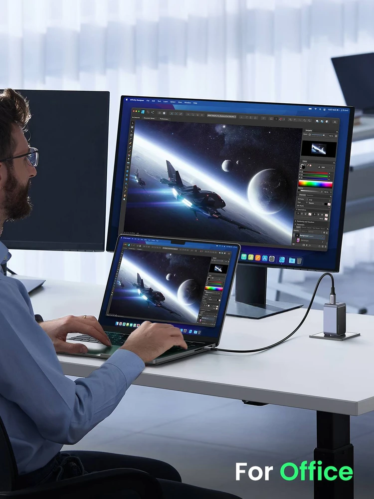 Įkroviklis Ugreen Nexode Air 65W, USB + 2x USB-C