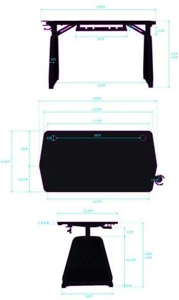 Žaidimų stalas Ultradesk Booster Gaming Desk, Glass LED RGB, Juodas