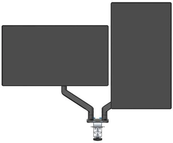 Ultradesk Darbastalio laikiklis dviem monitoriams 17 "- 32" (UD- BRAN- DB)