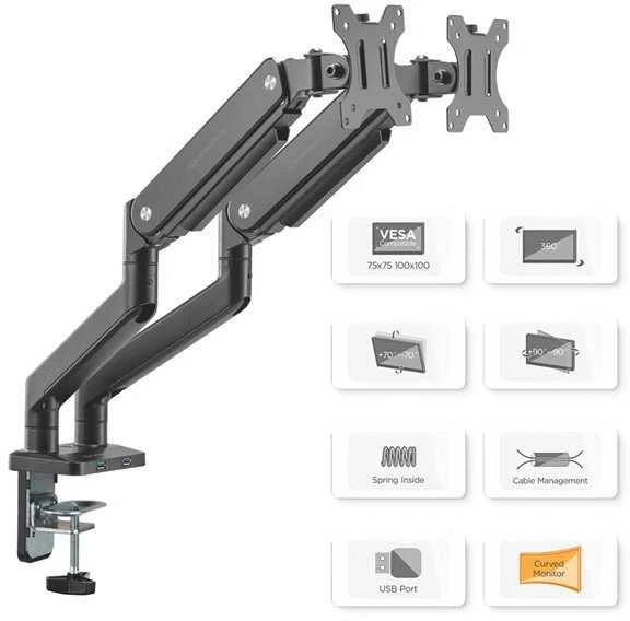 Ultradesk Darbastalio laikiklis dviem monitoriams 17 "- 32" (UD- BRAN- DB)