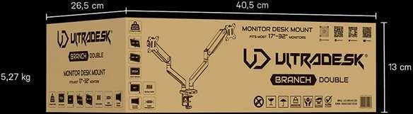 Ultradesk Darbastalio laikiklis dviem monitoriams 17 "- 32" (UD- BRAN- DB)