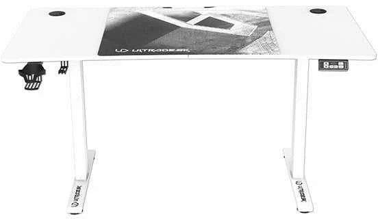 Žaidimų stalas Ultradesk LEVEL V2, 140 x 68 cm, Baltos spalvos