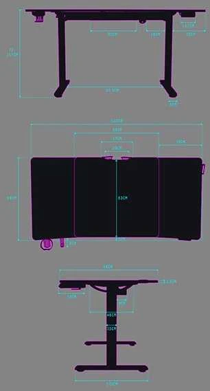 Žaidimų stalas Ultradesk LEVEL V2, 140 x 68 cm, Juodos spalvos