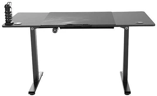 Žaidimų stalas Ultradesk LEVEL V2, 140 x 68 cm, Juodos spalvos