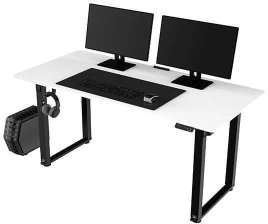 ULTRADESK UPLIFT Biurko 160x75 cm, 72-118 cm, juoda-balta
