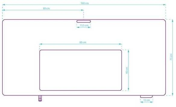 ULTRADESK UPLIFT Biurko 160x75 cm, 72-118 cm, juoda-balta