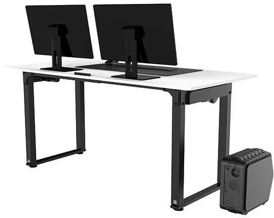 ULTRADESK UPLIFT Biurko 160x75 cm, 72-118 cm, juoda-balta