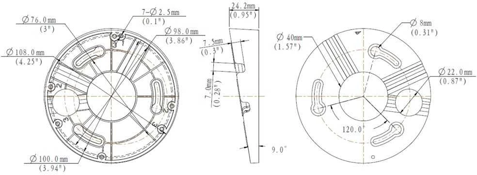Uniarch By Uniview TR-UM06-E-IN UNIVIEW tvirtinimo pagrindas kupolinėms kameroms