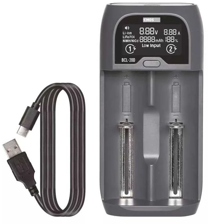 Universal Li-ion battery charger EMOS BCL-20D