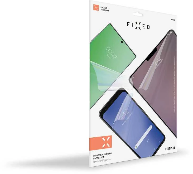 Fiksuota Universali apsauginė plėvelė FIXED ekrano apsauga ekranams iki 12 colių 250x185 mm skaidri