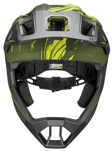 Šalmas Uvex react jr fullface dark olive matt-52-56 CM