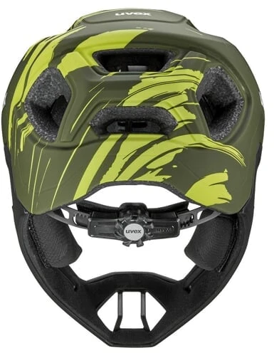 Šalmas Uvex react jr fullface dark olive matt-52-56 CM
