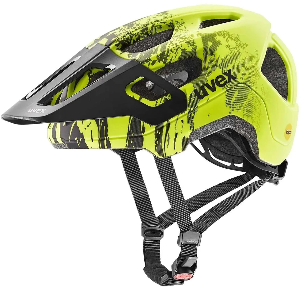 Šalmas Uvex react jr. MIPS lime - juodas-52-56CM