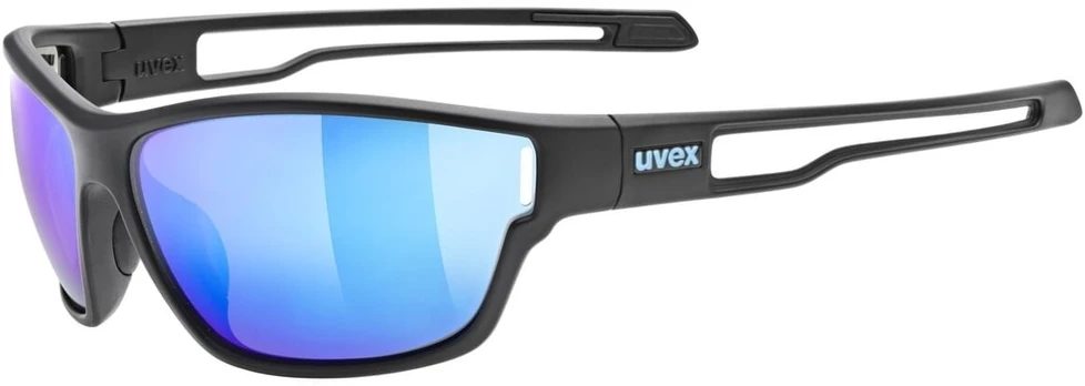 Akiniai Uvex sportstyle 806 juodas matt / mirror mėlynas