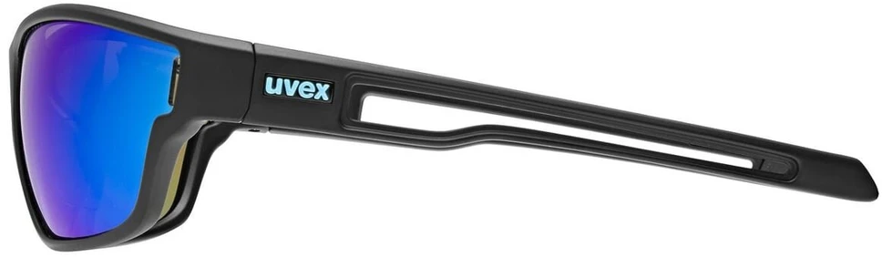 Akiniai Uvex sportstyle 806 juodas matt / mirror mėlynas