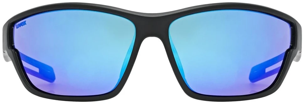 Akiniai Uvex sportstyle 806 juodas matt / mirror mėlynas