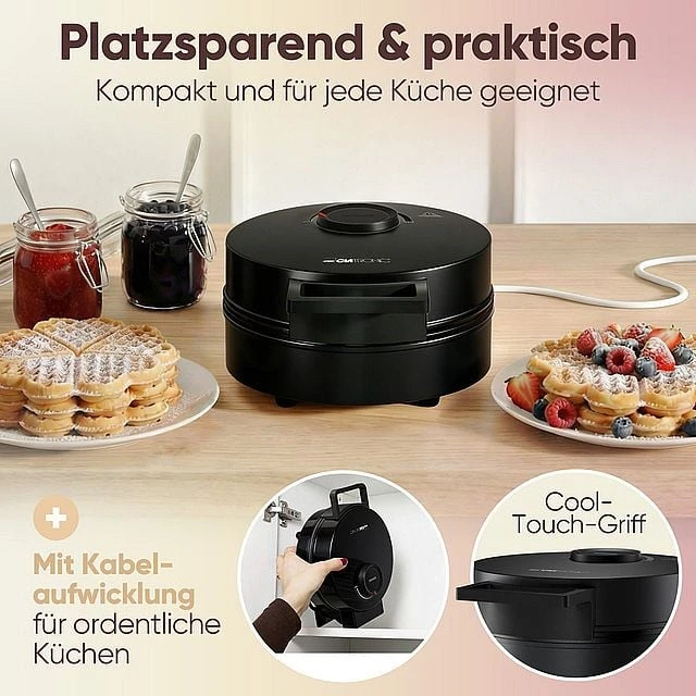 Vaflinė Clatronic WA 3832 1 waffle(s) 1200 W Juodas