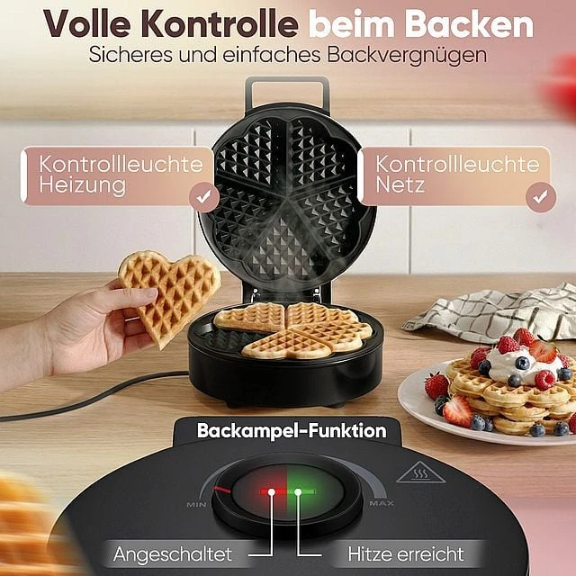Vaflinė Clatronic WA 3832 1 waffle(s) 1200 W Juodas