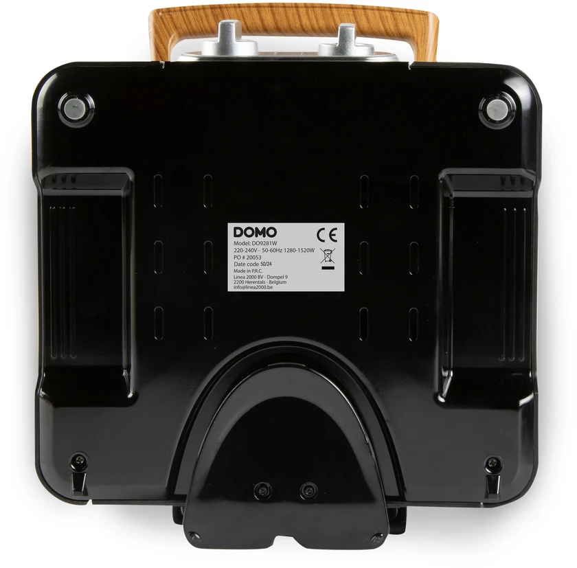 Vaflinė Vaflių keptuvė Domo DOMO DO9281W Vaflių keptuvė, 1520 W, 2 dideli vafliai, temperatūros reguliatorius, juoda
