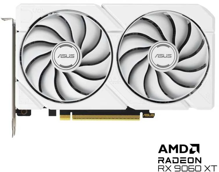 Vaizdo plokštė ASUS Dual Radeon RX 9060 XT Baltas Edition, 16384 MB GDDR6