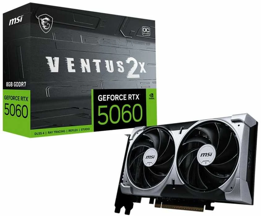 Vaizdo plokštė MSI GeForce RTX 5060 8G VENTUS 2X OC NVIDIA 8 GB GDDR7