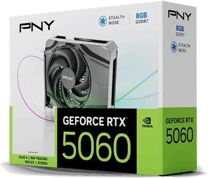 Vaizdo plokštė Pny Technologies Karta graf. PNY RTX 5060 8GB Single Fan