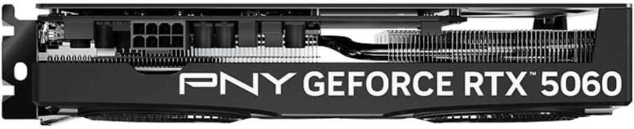 Vaizdo plokštė PNY GeForce RTX 5060 su dviem ventiliatoriais, 8 GB OC, DLSS 4