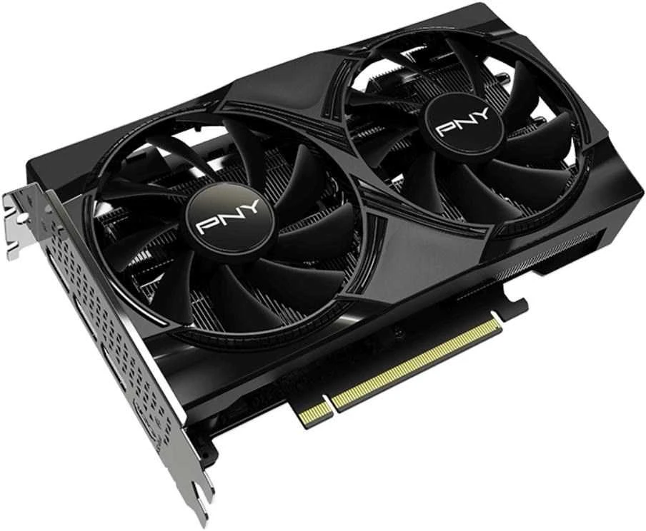 Vaizdo plokštė PNY GeForce RTX 5060 su dviem ventiliatoriais, 8 GB OC, DLSS 4