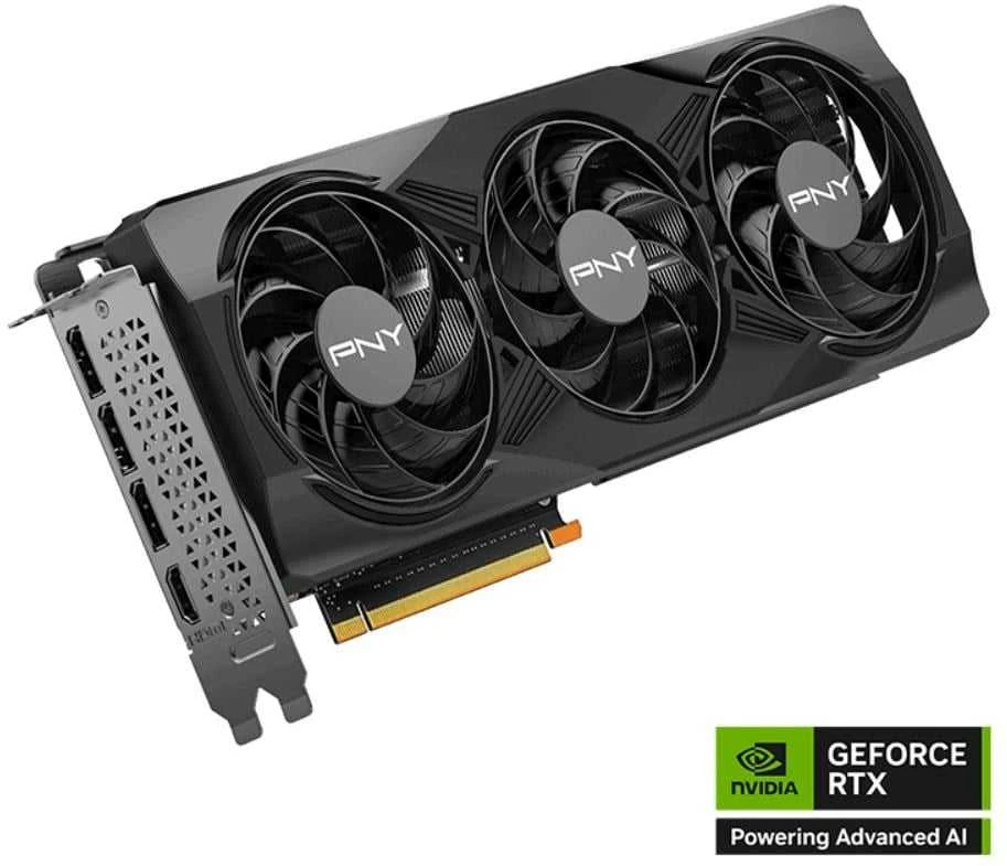 Vaizdo plokštė PNY GeForce RTX 5070 su trimis ventiliatoriais, 12 GB OC, DLSS 4
