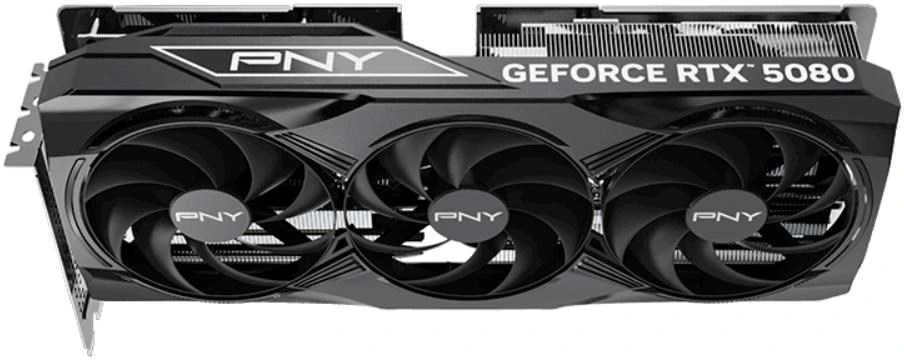 Vaizdo plokštė PNY Technologies PNY GeForce RTX 5080 su trijų ventiliatorių NVIDIA 16 GB GDDR7