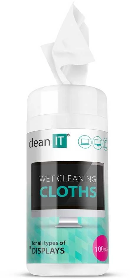 CLEAN IT Drėgnos valymo šluostės ekranams 100 vnt