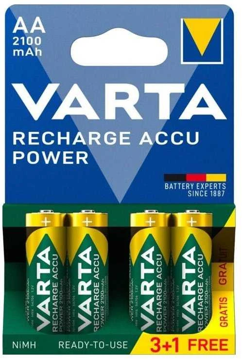 Varta AA 2100 mAh įkraunamos baterijos pakuotėje