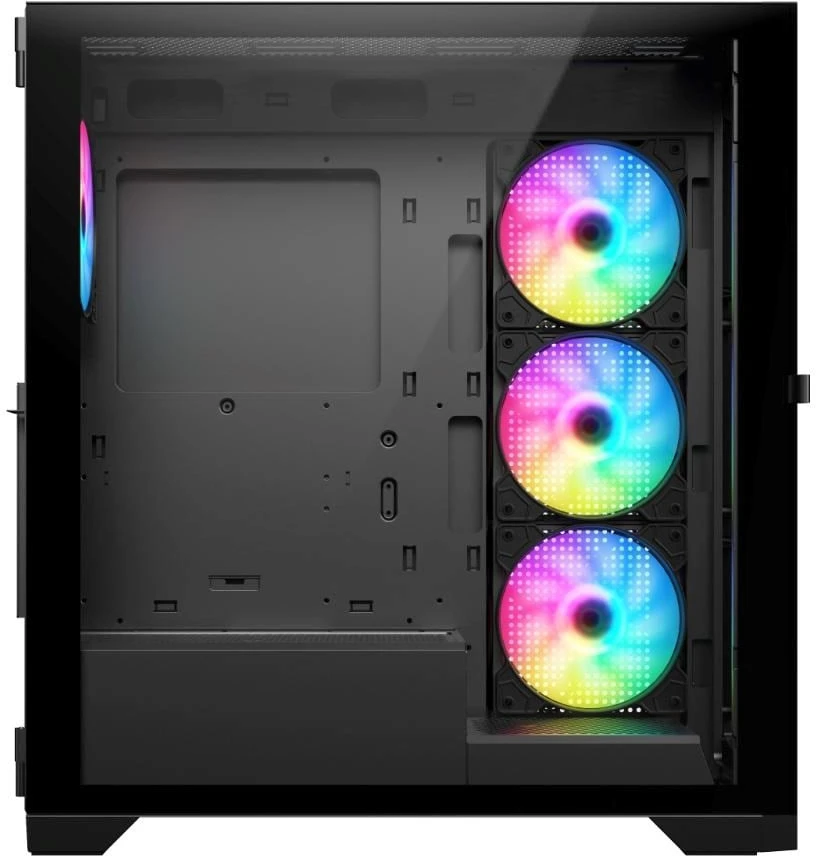 Vein X „VeinX“ korpusas GL29AL-BK, ATX, permatomas šoninis skydelis, 4 x 120 mm ARGB ventiliatoriai, ARGB šakotuvas, juodas