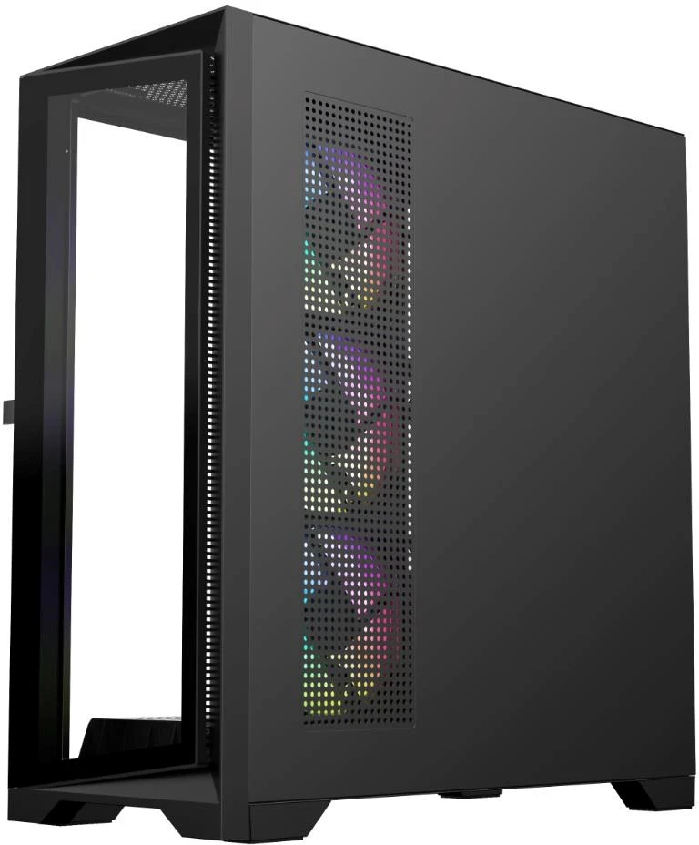 Vein X „VeinX“ korpusas GL29AL-BK, ATX, permatomas šoninis skydelis, 4 x 120 mm ARGB ventiliatoriai, ARGB šakotuvas, juodas