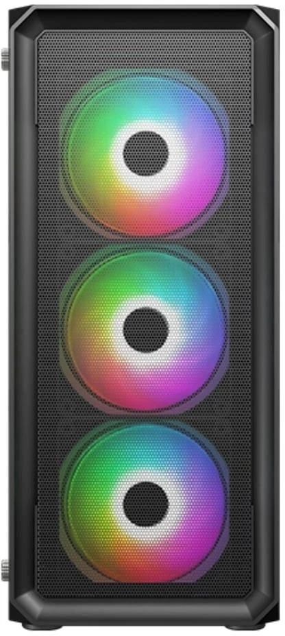 Vein X „VeinX“ korpusas „HERMES MESH Mid Tower“, ATX, 1xUSB 3.0, 2xUSB 2.0, 4x ARGB ventiliatoriai, ARGB valdiklis, juodas