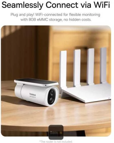 Baseus Security S1 2K lauko kamera – baltos spalvos