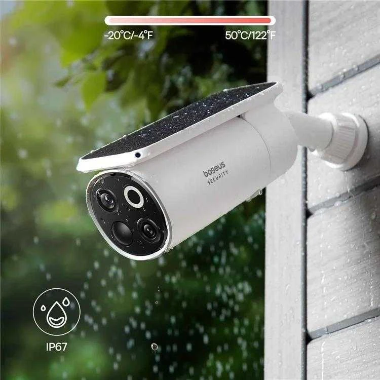 „Baseus Security S1 Pro Dual 3K“ lauko stebėjimo rinkinys (2 kameros) – baltos spalvos