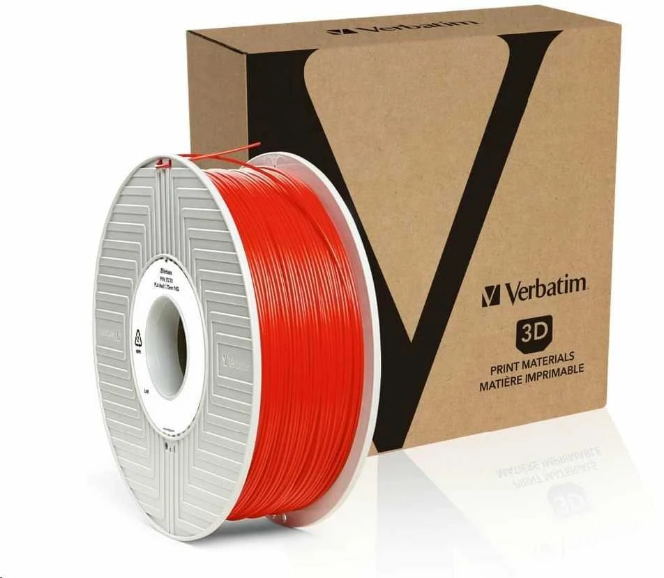 Verbatim 55320 eksploatacinė medžiaga 3D spausdintuvams Polilatinė rūgštis (PLA) Raudona 1kg