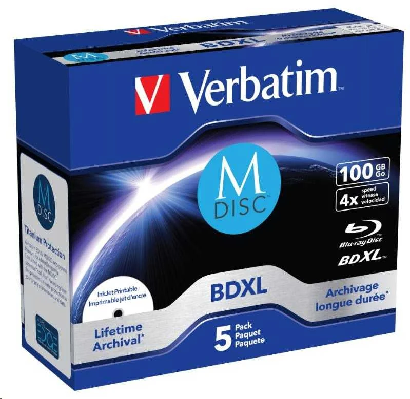Verbatim 43834 neįrašytas „Blu-Ray“ diskas BDXL 100 GB 5 vnt