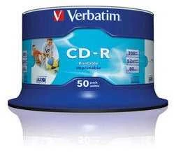 Verbatim CD-R AZO platus rašalinis spausdintuvas, spausdinamas be ID 700 MB 50 vnt