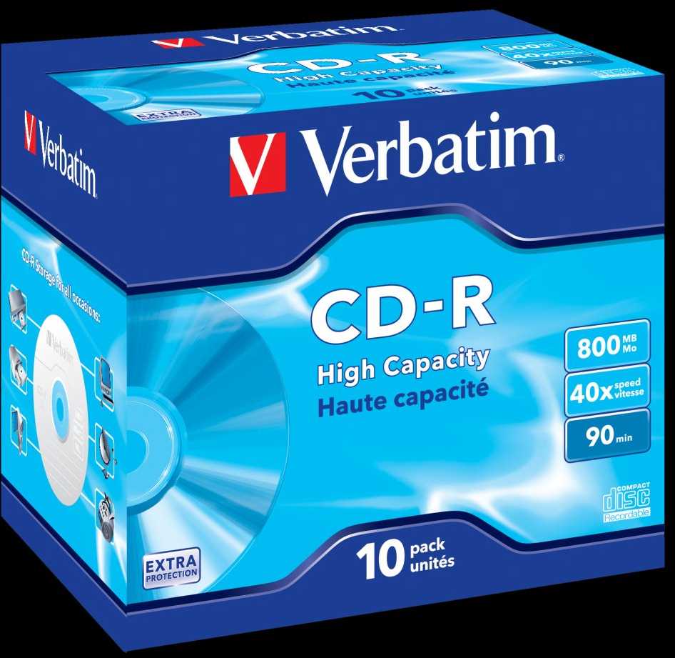 Verbatim CD-R/DL/->40X/10-PACK-JEWEL 800MB