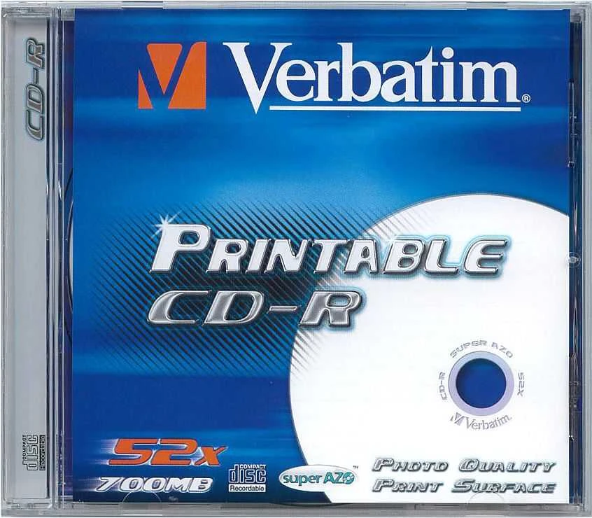 CD-R Verbatim [ brangakmenių dėklas 10 | 700 MB | 52x | Kristalas | DataLife+ AZO ]