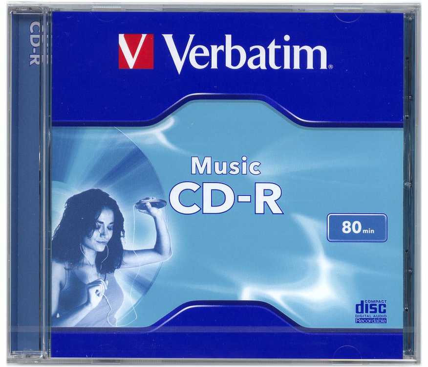 VERBATIM audio CD-R 80 min. / 700 MB 16x 10 pakelių papuošalų dėklo krištolinis paviršius, spalvinkite gyvai