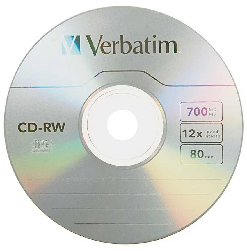 Verbatim CD+RW, 12x, 700MB, 10 vnt (43480)