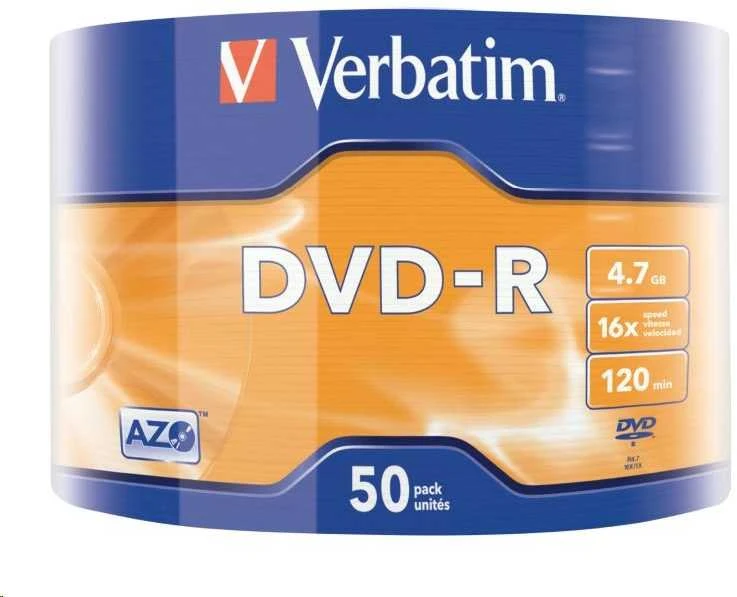 Verbatim 43788 neįrašytas DVD diskas 4,7 GB DVD-R 50 vnt