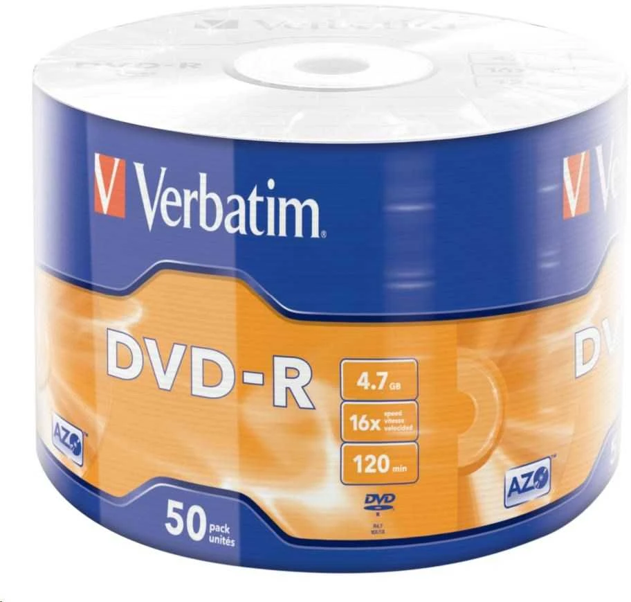 Verbatim 43788 neįrašytas DVD diskas 4,7 GB DVD-R 50 vnt