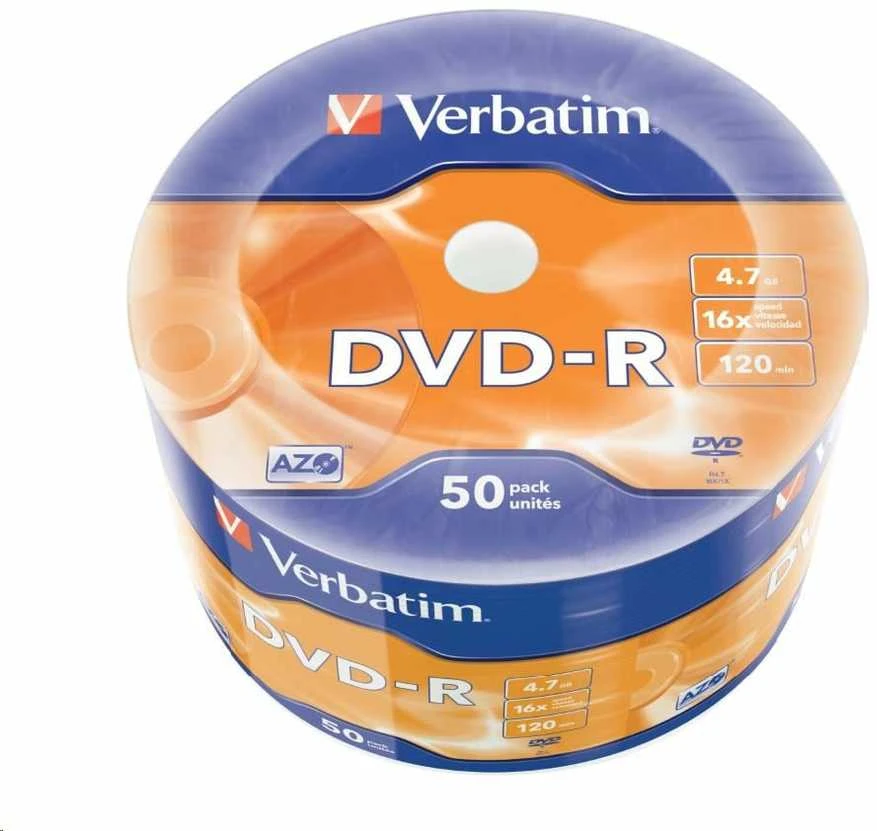 Verbatim 43788 neįrašytas DVD diskas 4,7 GB DVD-R 50 vnt