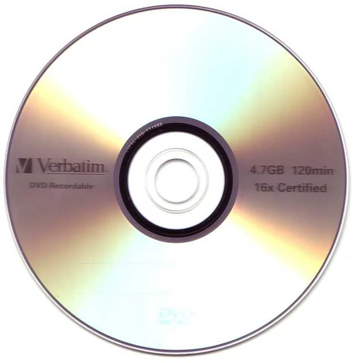 Verbatim DVD-R diskas su techniniais parametrais