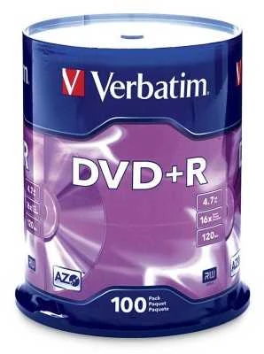 Mediarange Verbatim DVD+R Matt Sidabrinis 4,7 GB 100 vnt